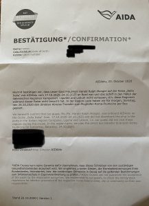 Bescheinigung Risikogebiet