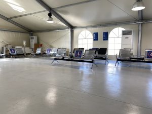 Wartebereich PCR-Test