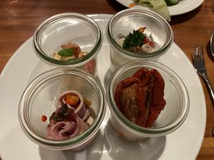 Vorspeisen im Marktrestaurant