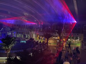 Lasershow im Beachclub