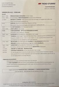 Tagesprogramm