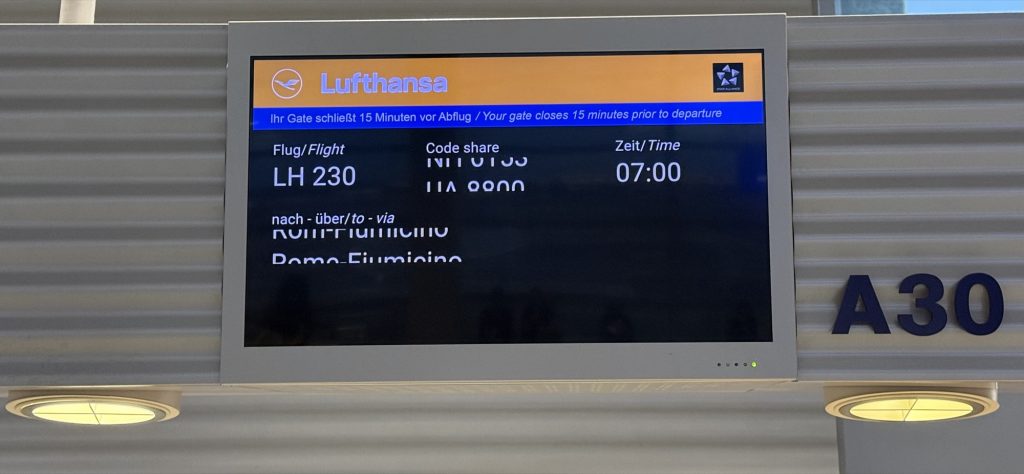 Flug nach Rom